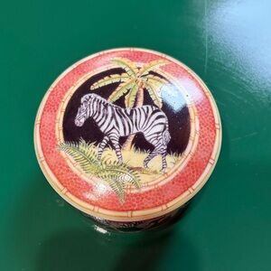 Jungle Safari by Siddhia Hutchinson Zebra Art Decorative Box - Red and Black